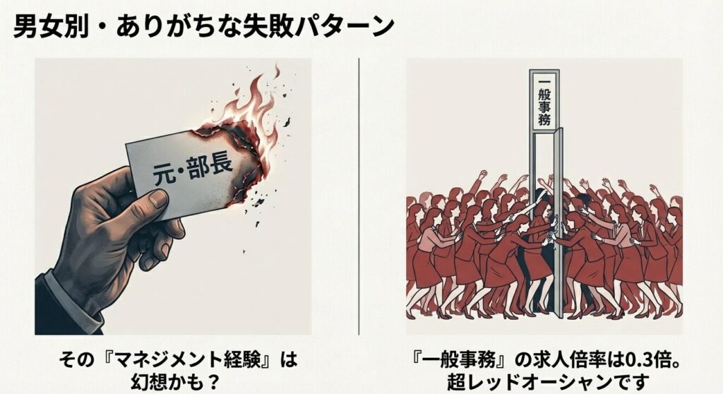 40代転職でありがちな男女別の失敗パターン