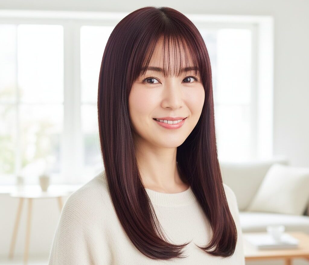 40代におすすめの前髪デザイン・シースルーバング