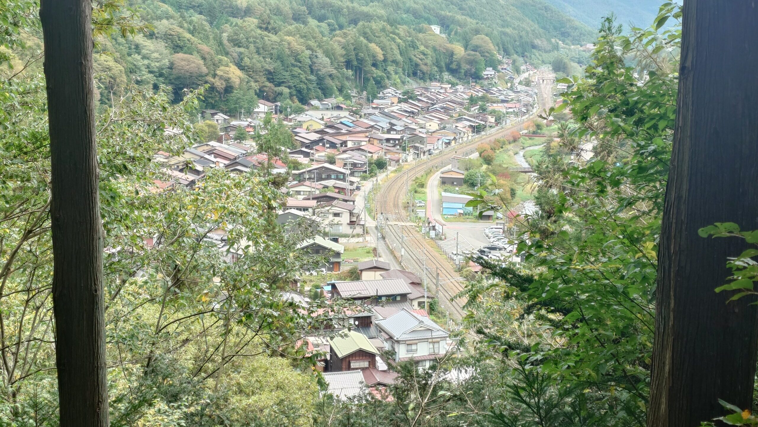 奈良井宿の全景