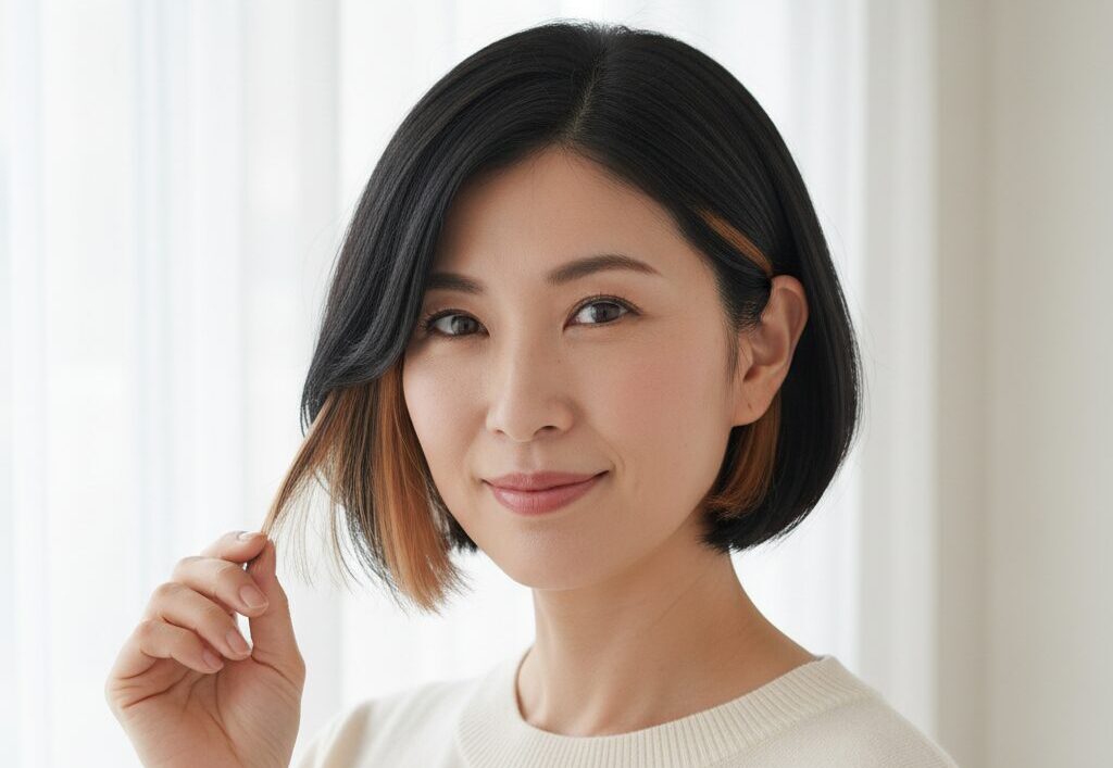 40代インナーカラーを上品に楽しむ方法