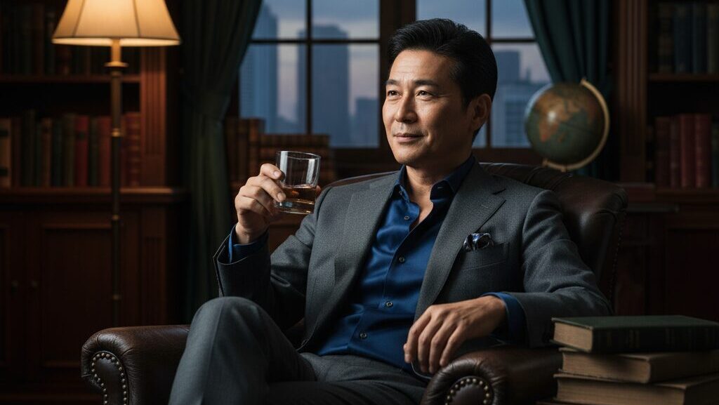 内面から大人の余裕が滲み出る落ち着いた40代日本人男性