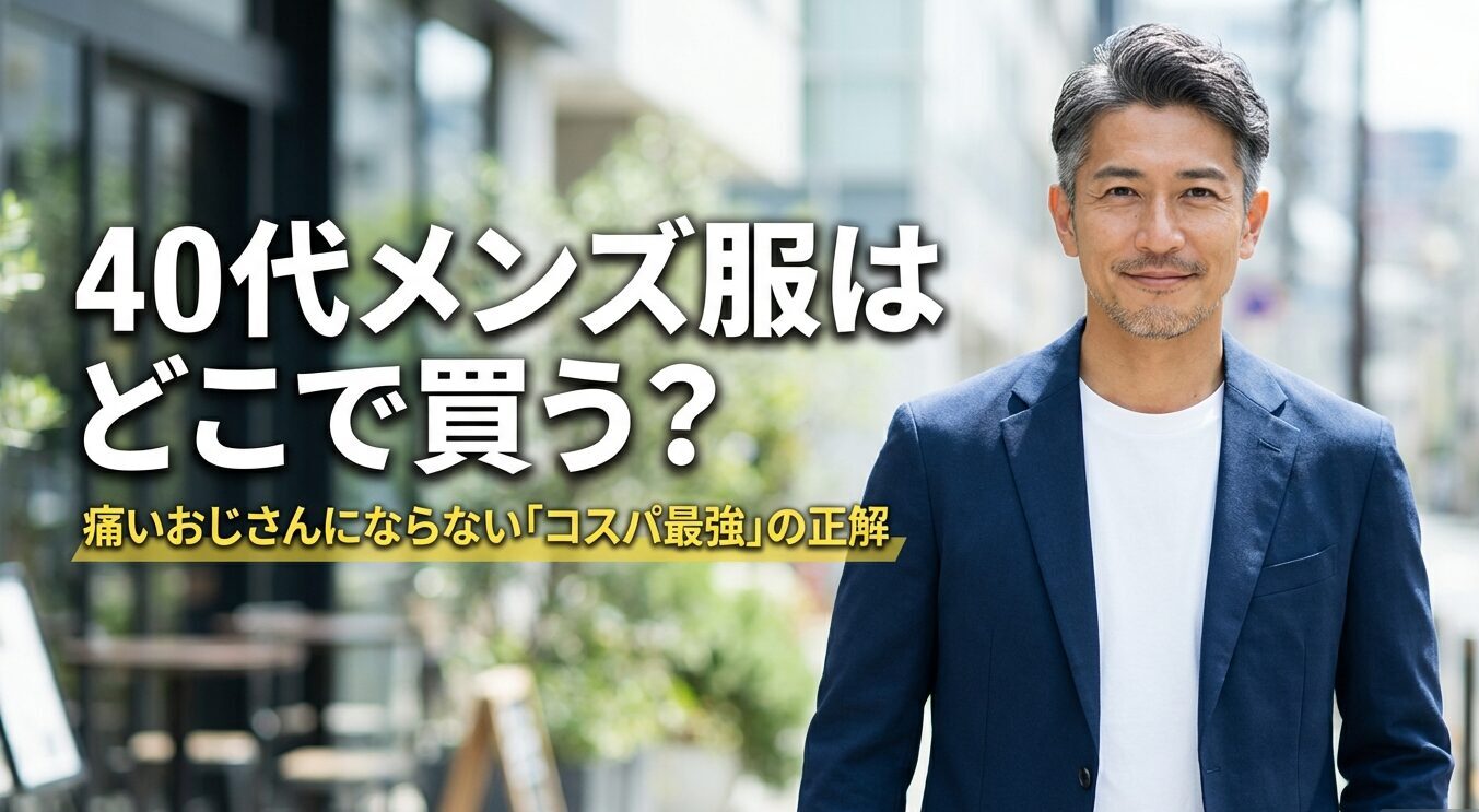 40代メンズ服どこで買う？失敗しない店選びとコーデ術を徹底解説