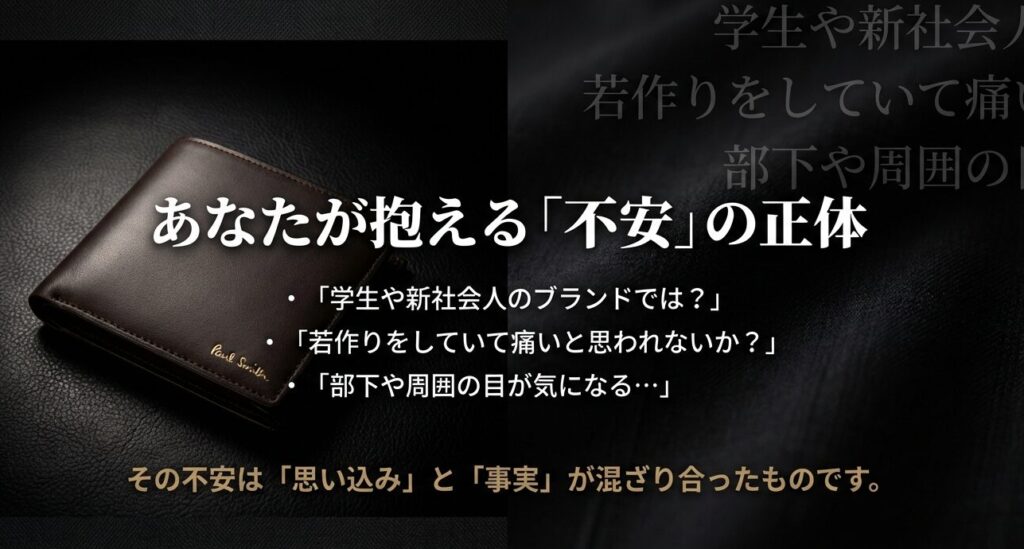 ポールスミスを持つ40代男性が抱える不安の正体と周囲の目