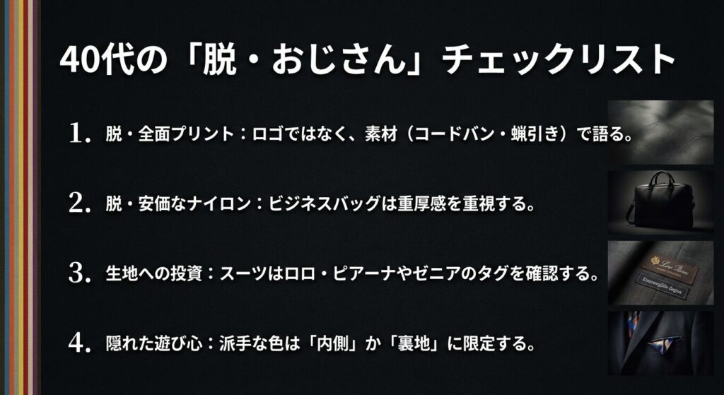 40代男性のためのポールスミス脱・おじさんチェックリスト