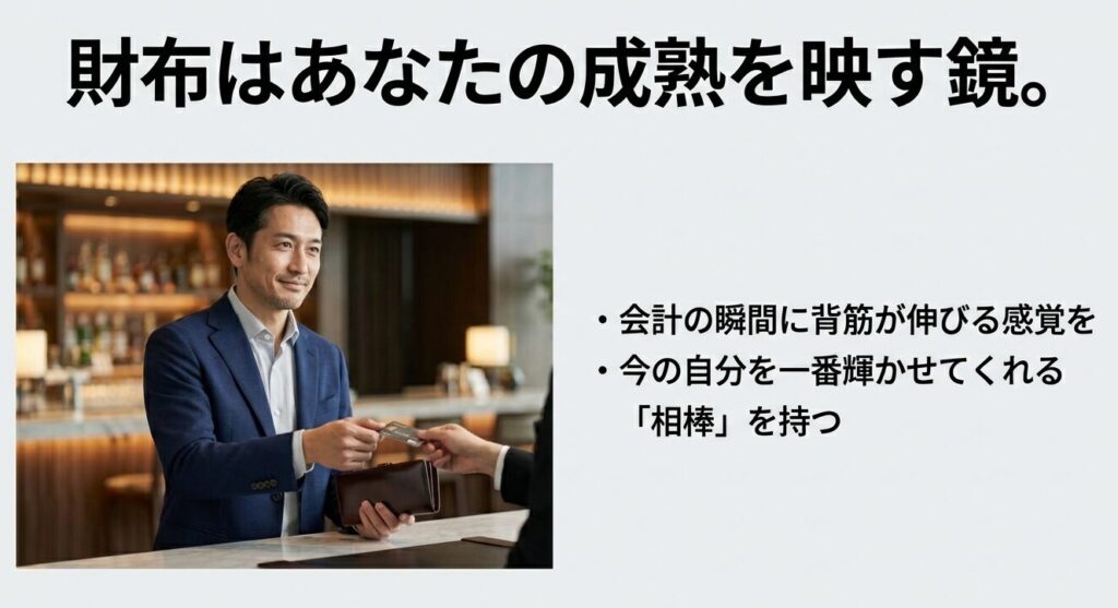 会計の瞬間に背筋が伸びるような自信を与えてくれる大人の財布