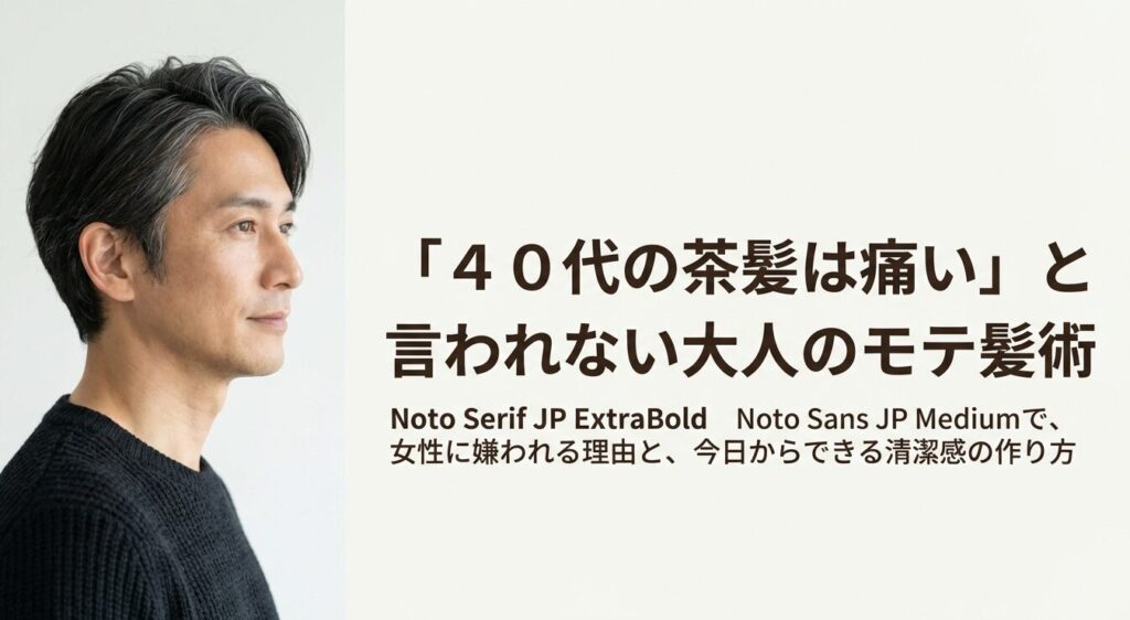 40代の茶髪は痛いと言われない大人のモテ髪術と清潔感の作り方