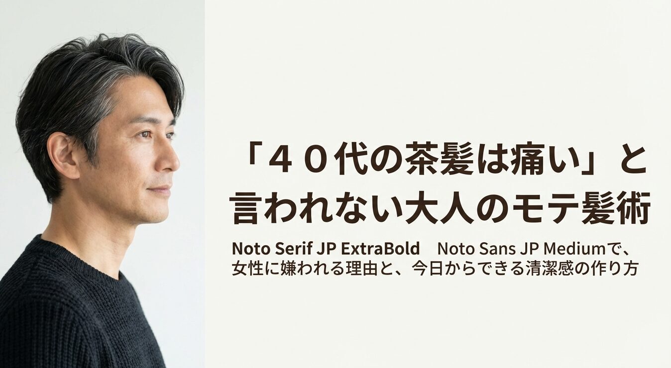 40代の茶髪は痛いと言われない大人のモテ髪術と清潔感の作り方
