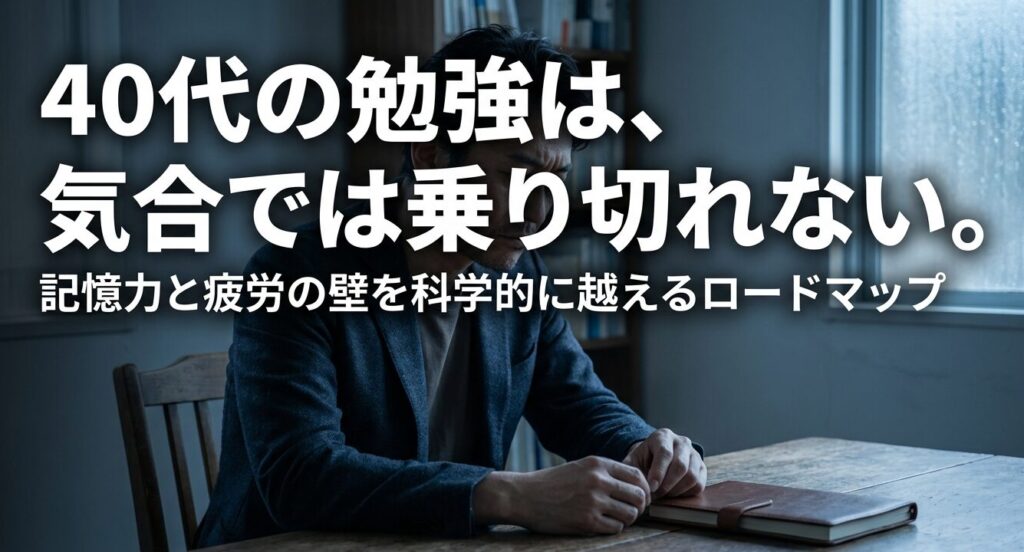 40代の勉強は気合では乗り切れない。記憶力と疲労の壁を科学的に越えるロードマップ