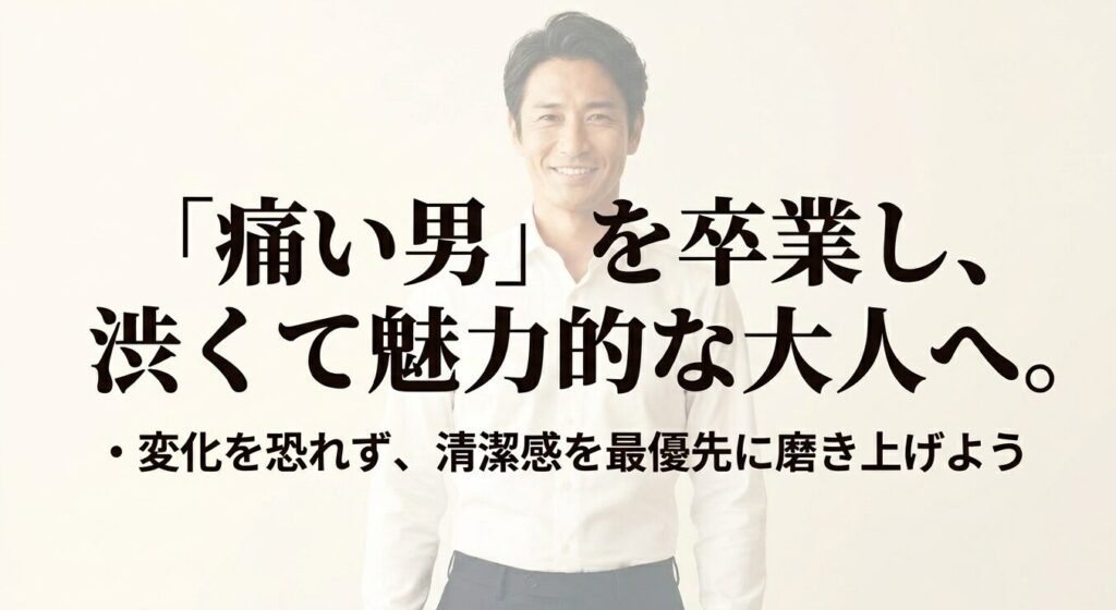 痛い男を卒業し渋くて魅力的な大人へ。清潔感を最優先に磨く