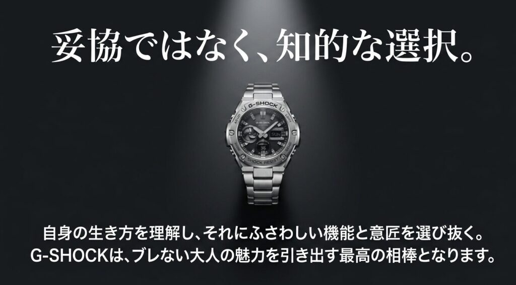自身の生き方にふさわしい機能と意匠を選び抜いた妥協のない知的な選択としてのG-SHOCK